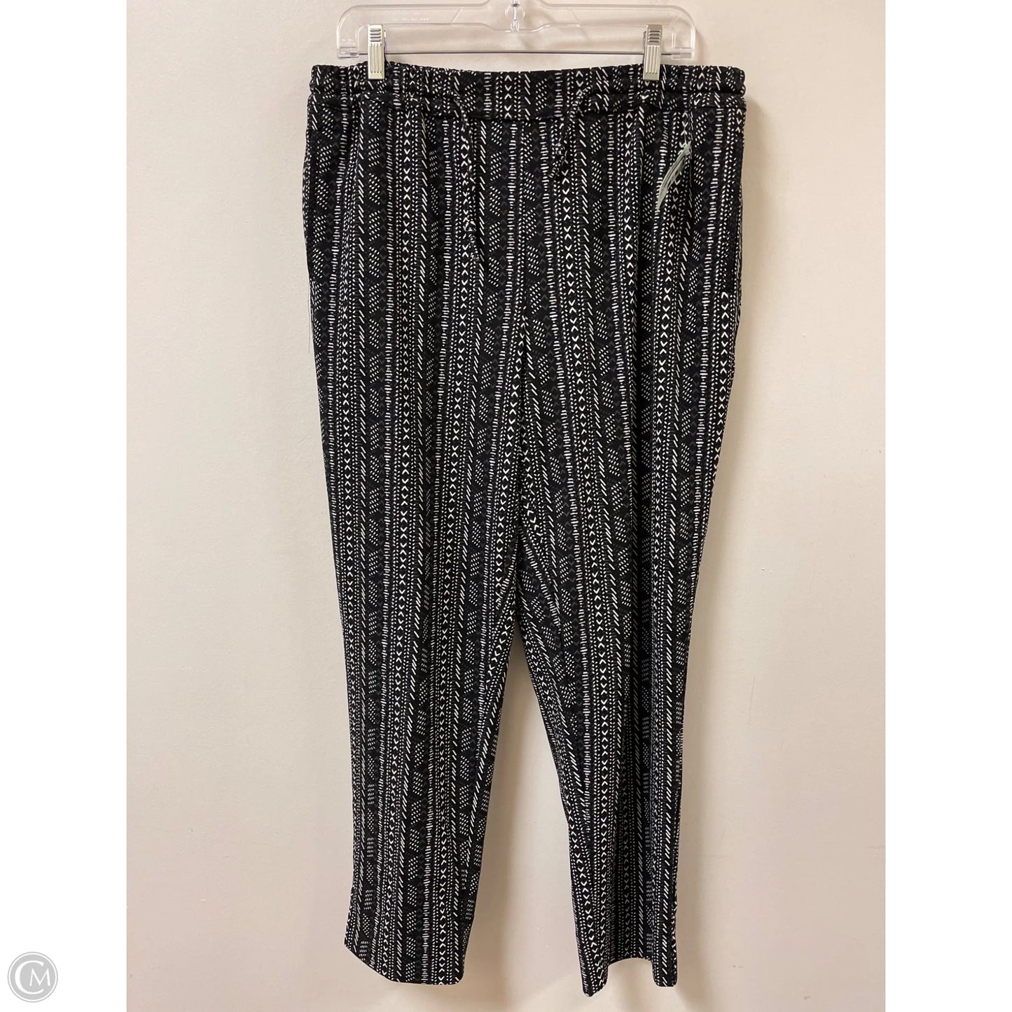 Pants Wide Leg By Cato In Black & White, Size: 14