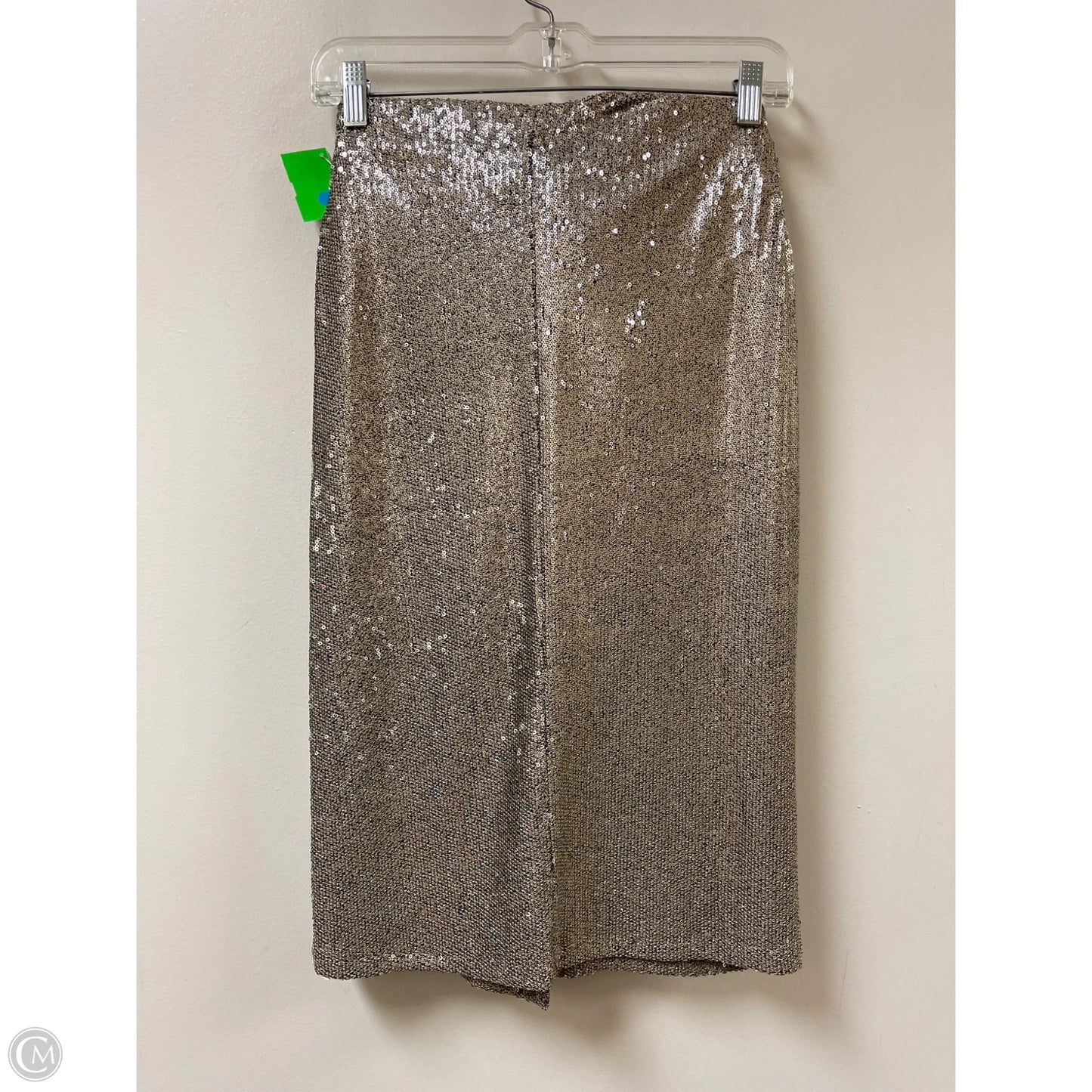 Skirt Midi By Zara Basic In Gold, Size: 8