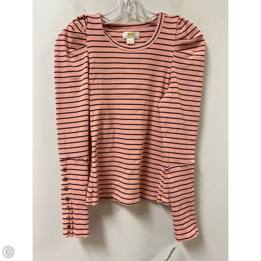 Top Long Sleeve By Maeve In Striped Pattern, Size: M