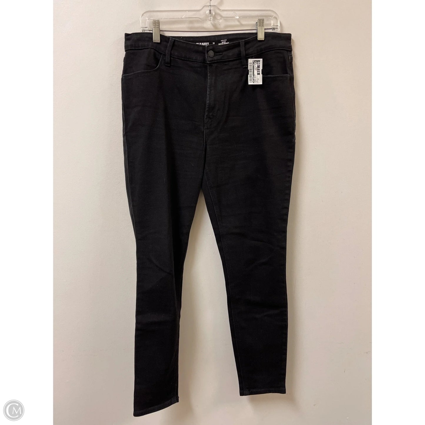 Jeans Skinny By Old Navy In Black Denim, Size: 12