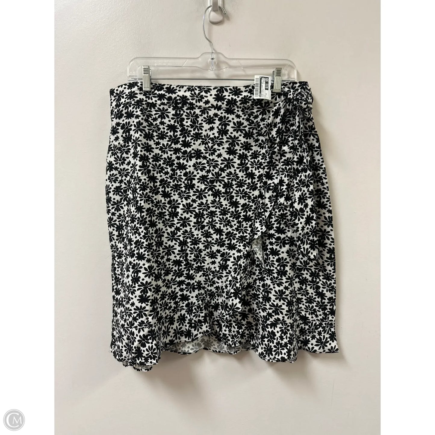 Skirt Mini & Short By Loft In Black & White, Size: 12
