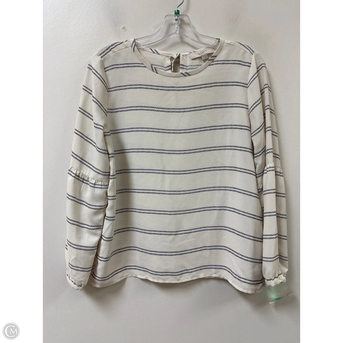 Top Long Sleeve By Loft In Striped Pattern, Size: Sp