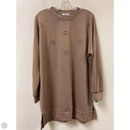 Dress Casual Midi By Clothes Mentor In Brown, Size: L