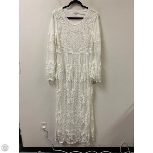 Dress Casual Maxi By Clothes Mentor In White, Size: M