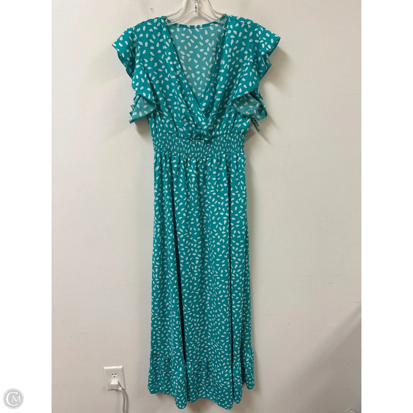 Dress Casual Maxi By Clothes Mentor In Blue & White, Size: L