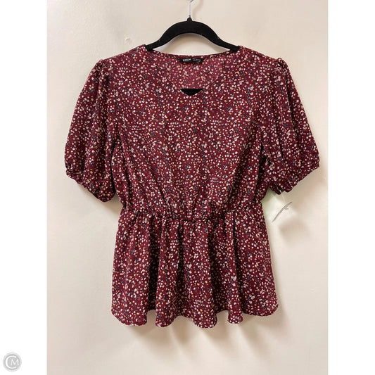 Top Short Sleeve By Shein In Red, Size: M