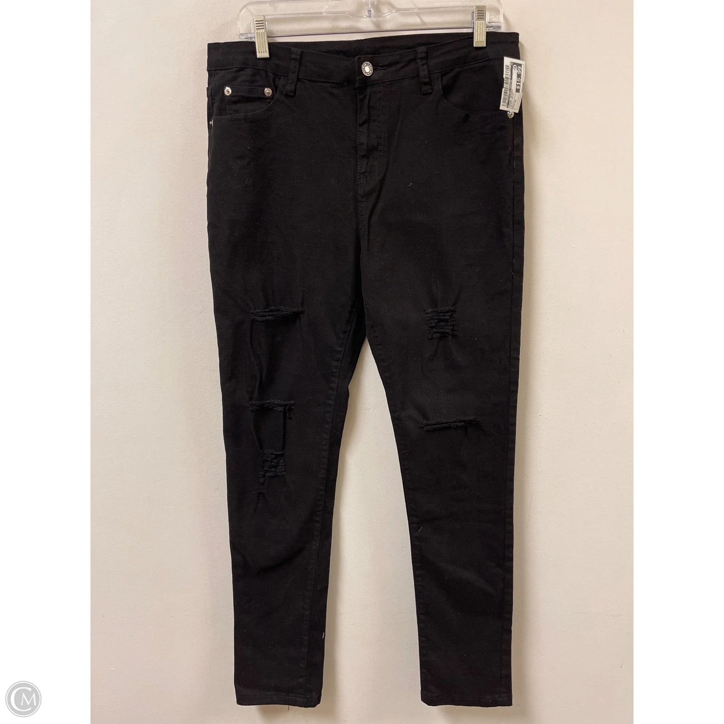 Jeans Skinny By Clothes Mentor In Black Denim, Size: 14