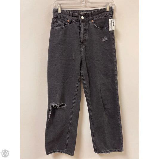Jeans Straight By H&m In Grey Denim, Size: 6