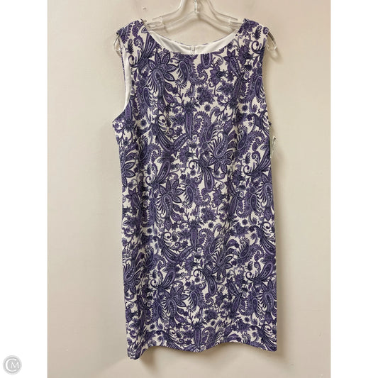 Dress Casual Midi By Agb In Purple & White, Size: Xl