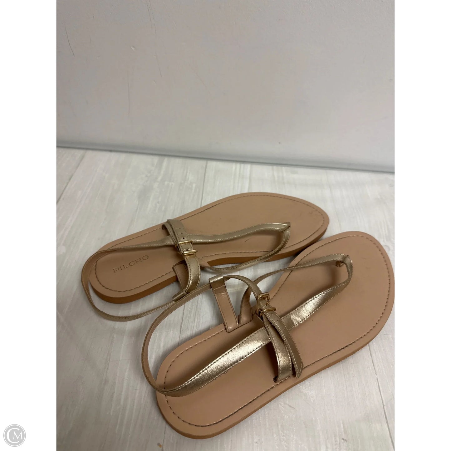 Sandals Flats By Pilcro In Gold, Size: 9.5