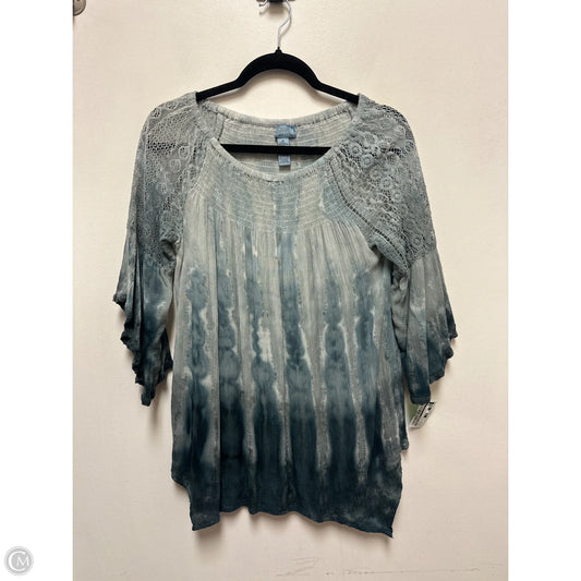 Top Long Sleeve By Studio West In Blue, Size: M