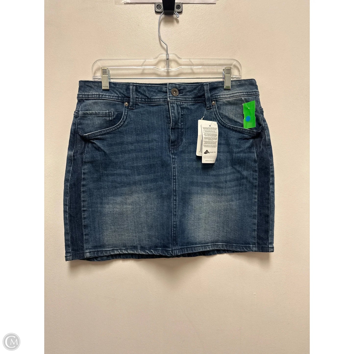 Skirt Mini & Short By Clothes Mentor In Blue Denim, Size: 12