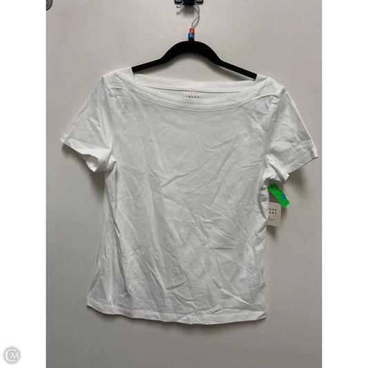 Top Short Sleeve Designer By Kate Spade In White, Size: M