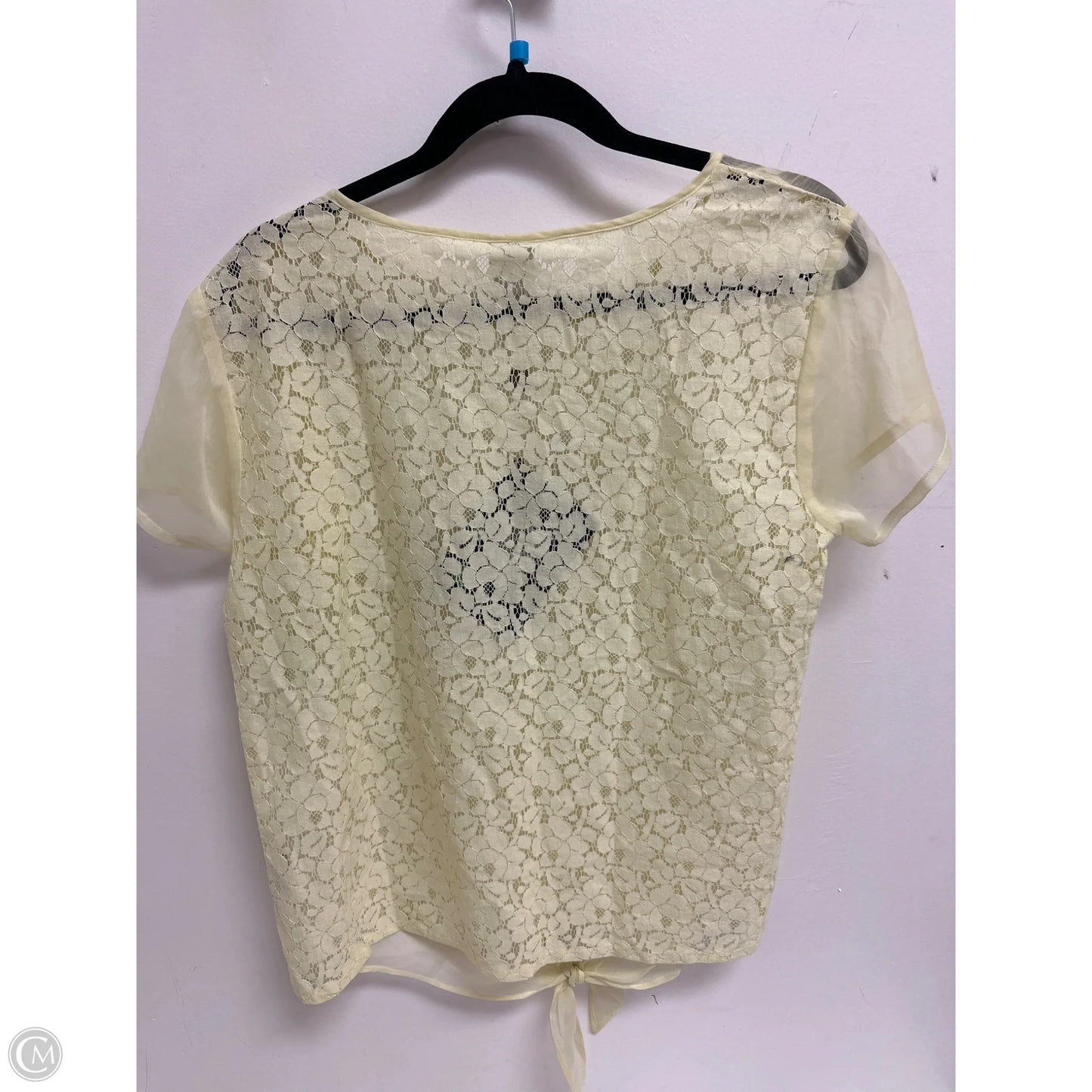 Top Short Sleeve By Vero Moda In Yellow, Size: L