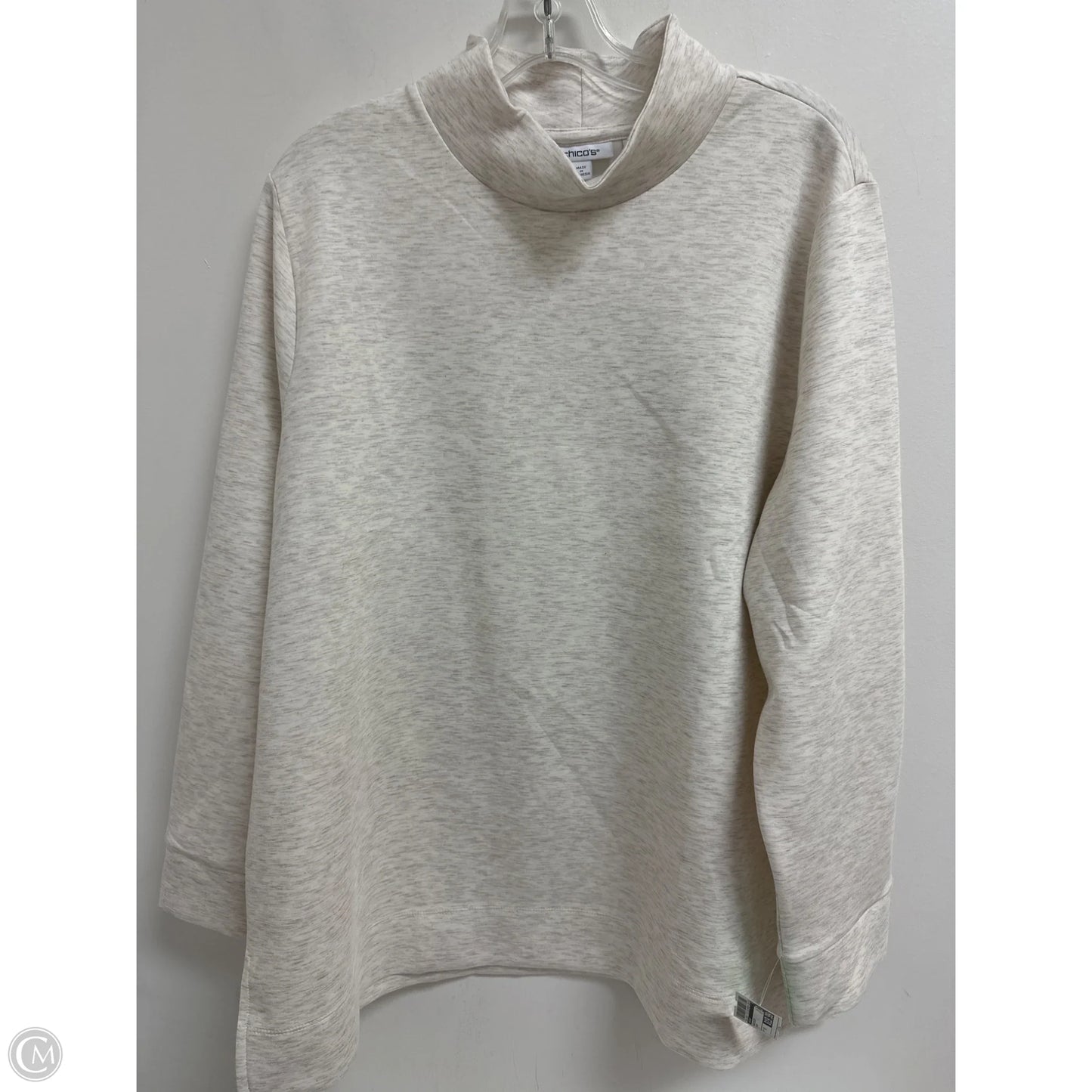 Sweatshirt Collar By Chicos In Cream, Size: 1x
