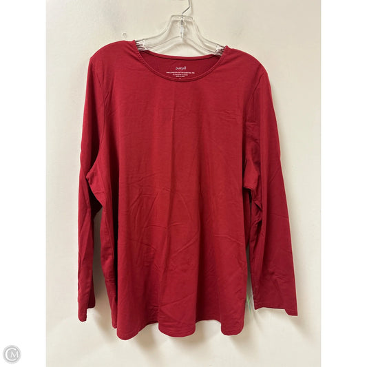 Top Long Sleeve By Pure Jill In Red, Size: Xl