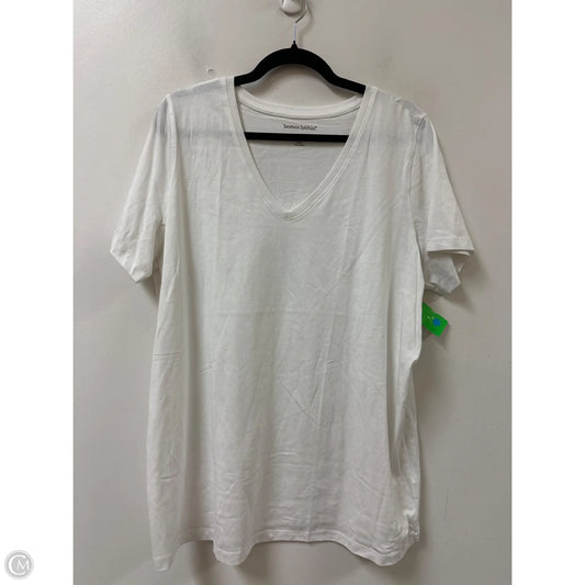 Top Short Sleeve By Woman Within In White, Size: L