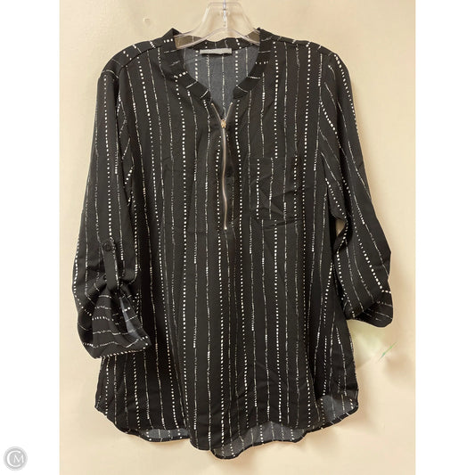 Top Long Sleeve By Clothes Mentor In Black & White, Size: L