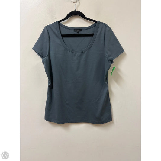 Top Short Sleeve Designer By Lafayette 148 In Grey, Size: Xl
