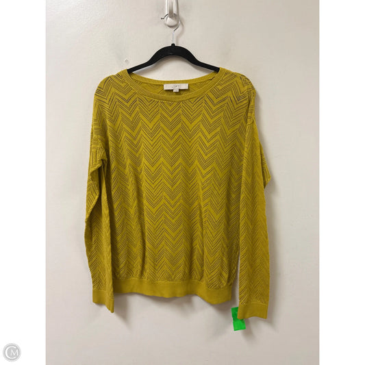 Sweater By Loft In Yellow, Size: L
