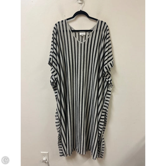 Swimwear Cover-up By Calvin Klein In Black & Grey, Size: Osfm