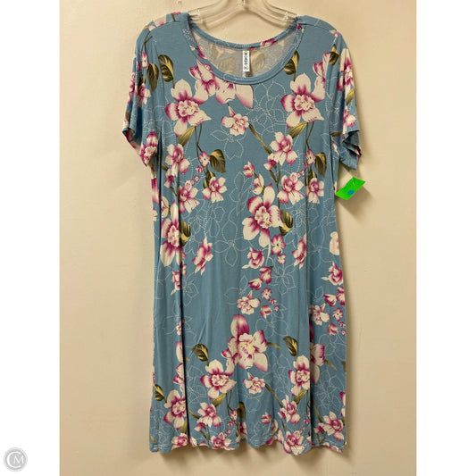 Dress Casual Short By Clothes Mentor In Blue & White, Size: Xl