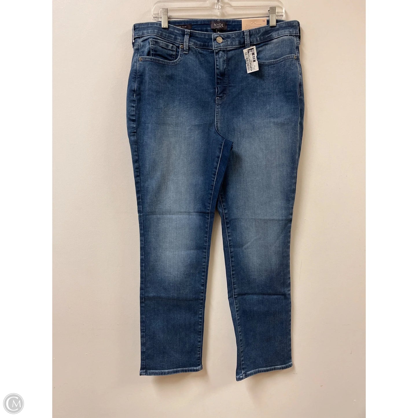 Jeans Straight By Not Your Daughters Jeans In Blue Denim, Size: 16