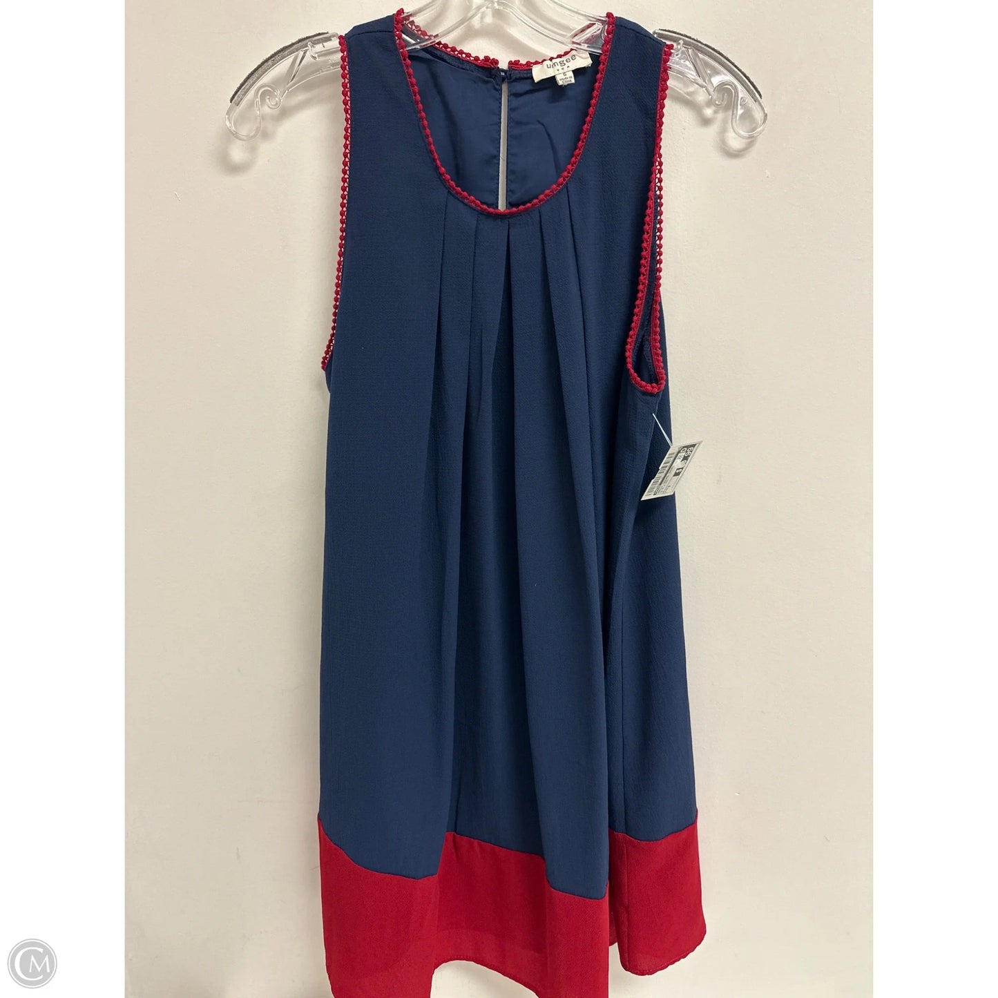 Dress Casual Short By Umgee In Blue & Red, Size: S