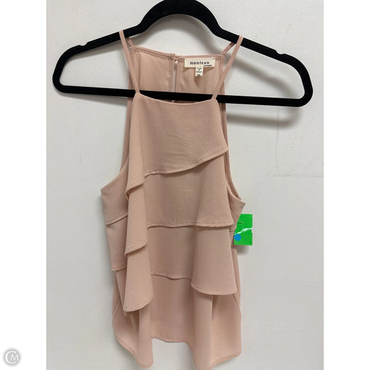 Top Sleeveless By Monteau In Cream, Size: M