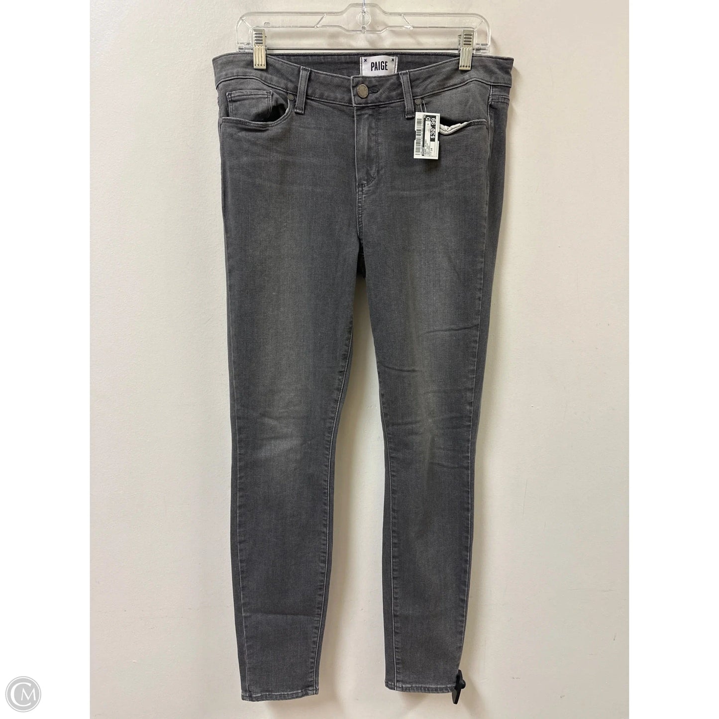 Jeans Skinny By Paige In Grey Denim, Size: 14