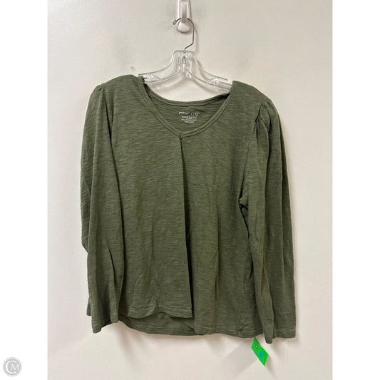 Top Long Sleeve By Chicos In Green, Size: L