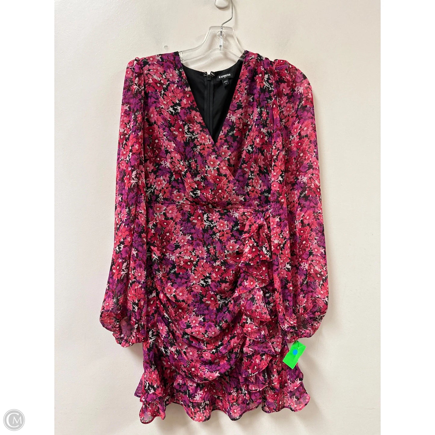 Dress Casual Short By Express In Floral Print, Size: Xs