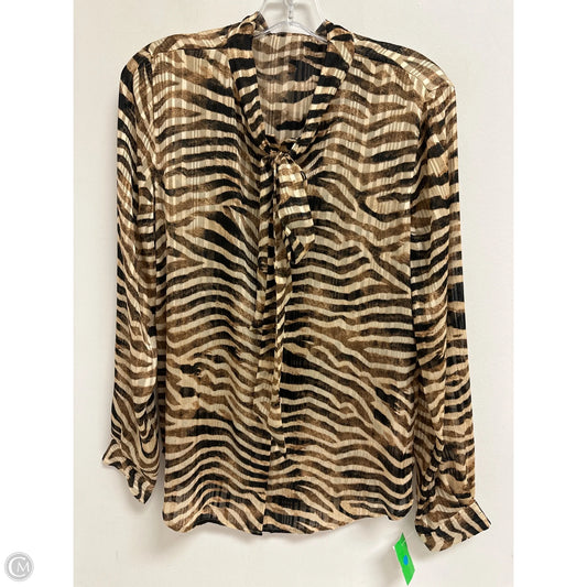 Top Long Sleeve By Dkny In Animal Print, Size: M