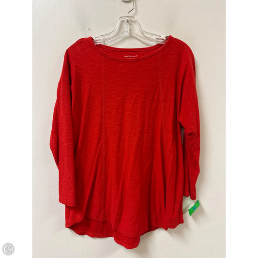 Top Long Sleeve By West Bound In Red, Size: L