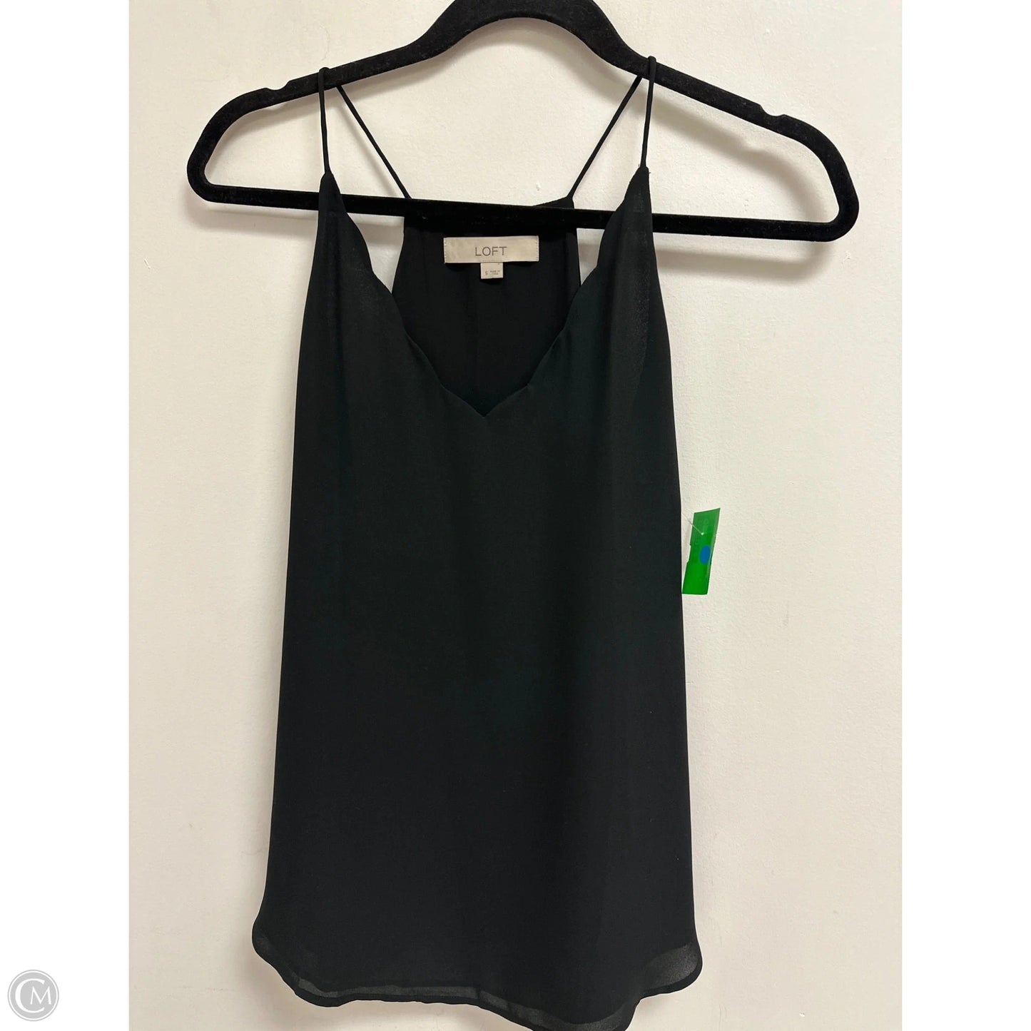 Top Sleeveless By Loft In Black, Size: S