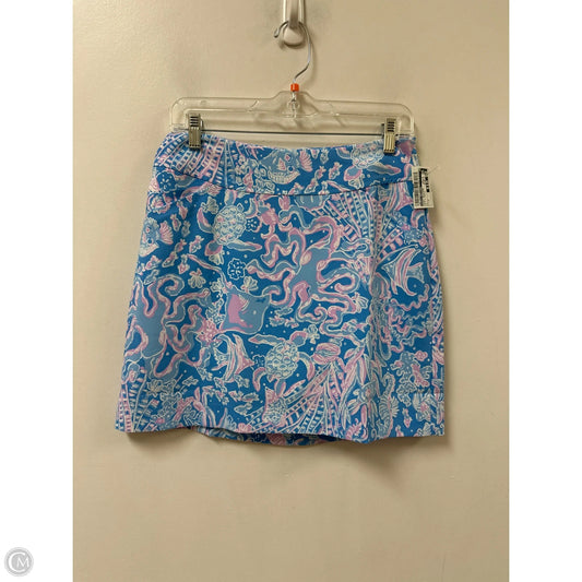 Skort Designer By Lilly Pulitzer In Blue & Purple, Size: 4