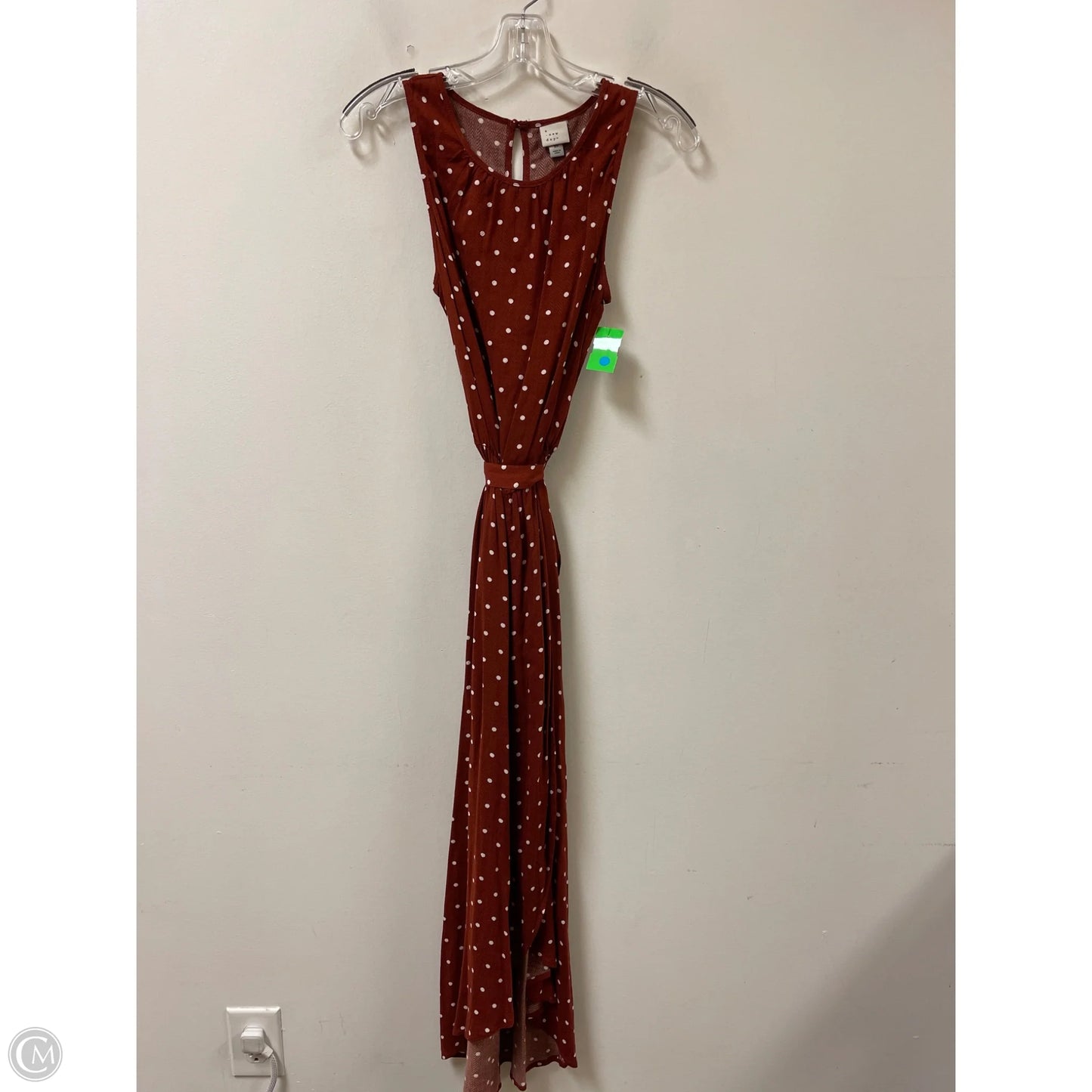 Dress Casual Maxi By A New Day In Polkadot Pattern, Size: Xs