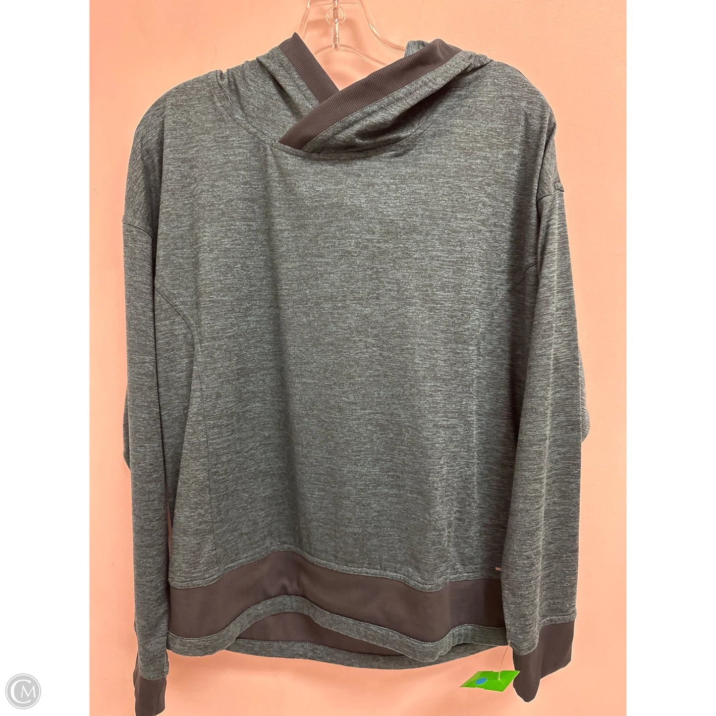 Athletic Top Long Sleeve Hoodie By Mondetta In Teal, Size: M