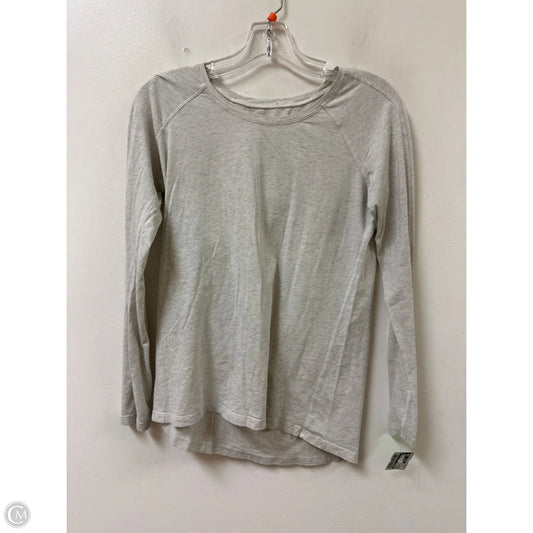 Athletic Top Long Sleeve Crewneck By Lululemon In Grey, Size: S
