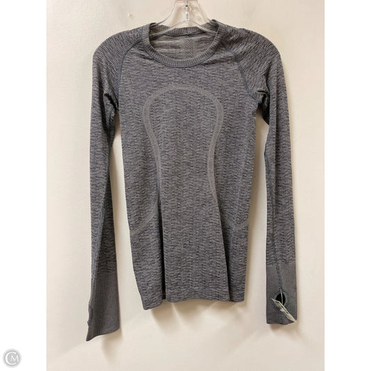 Athletic Top Long Sleeve Crewneck By Lululemon In Grey, Size: S