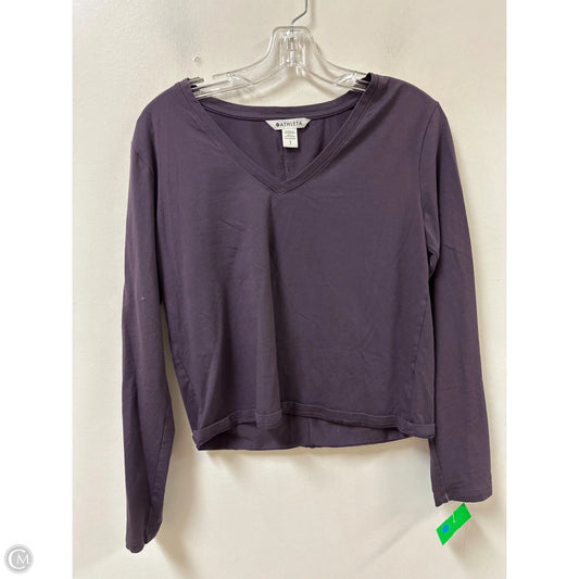 Athletic Top Long Sleeve Crewneck By Athleta In Purple, Size: S