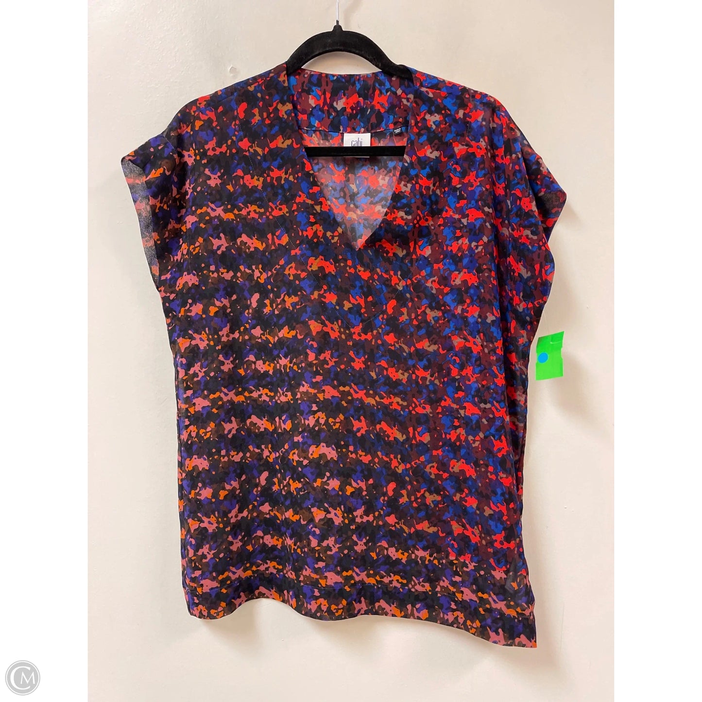 Top Short Sleeve By Cabi In Blue & Red, Size: Xs
