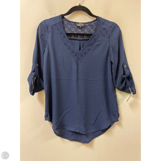 Top Long Sleeve By Papermoon In Navy, Size: Xs