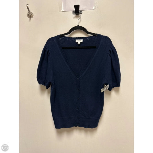 Sweater Short Sleeve By Cece In Navy, Size: L