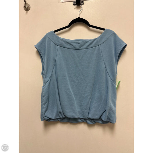 Sweater Short Sleeve By Loft In Blue, Size: L