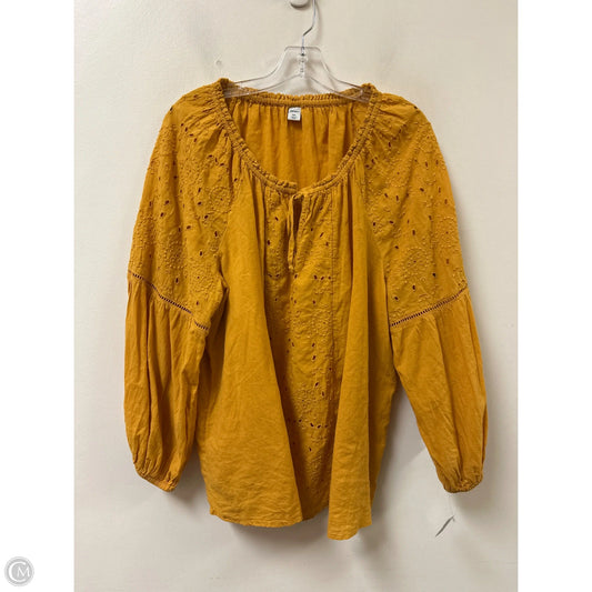 Top Long Sleeve By Old Navy In Yellow, Size: 1x