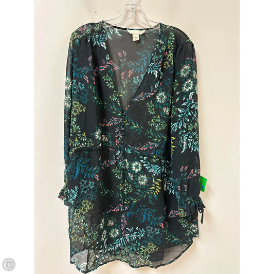 Swimwear Cover-up By H&m In Black & Green, Size: Xl