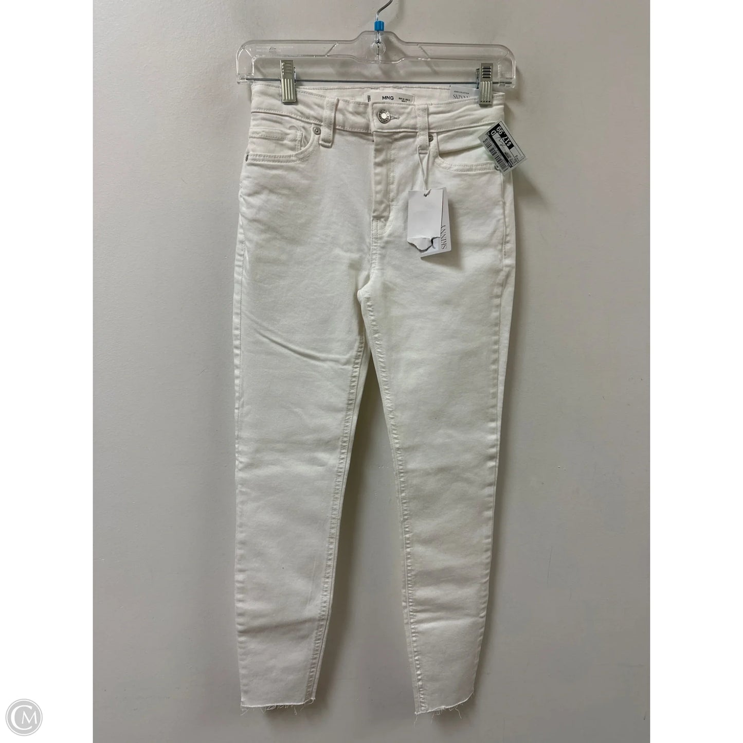 Jeans Skinny By Mng In White Denim, Size: 2
