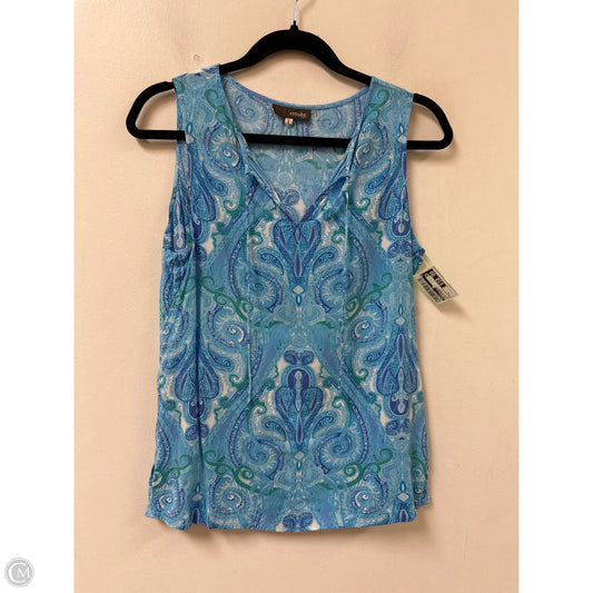 Top Sleeveless By Crosby In Blue & White, Size: S
