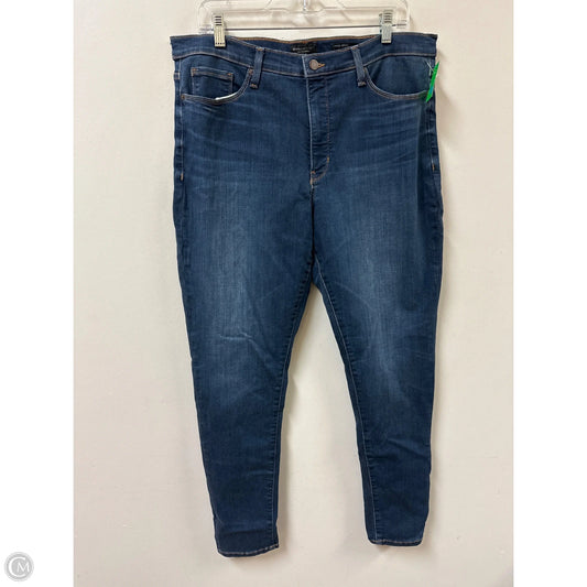 Jeans Skinny By Banana Republic In Blue Denim, Size: 16